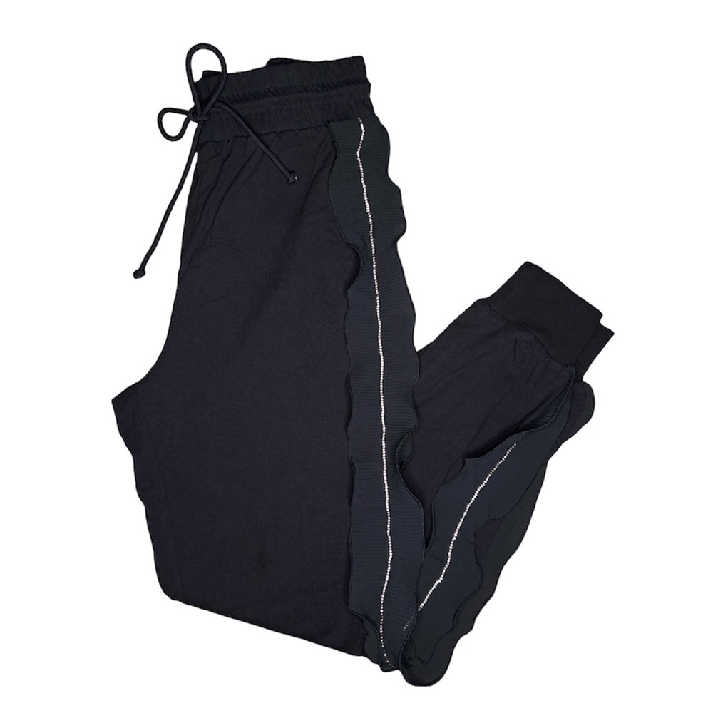 Why Dress gray rhinestone jogger pants
